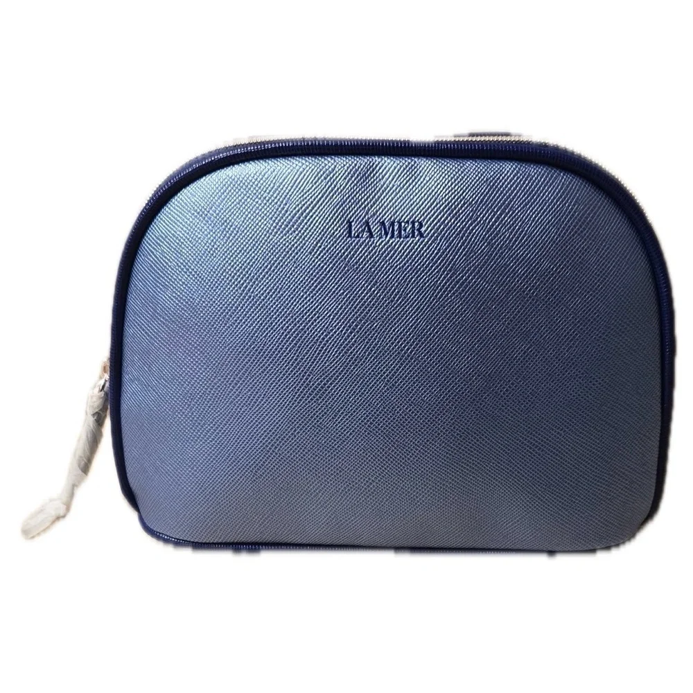 NWOT La Mer Blue and Teal Cosmetic Bag Duo
